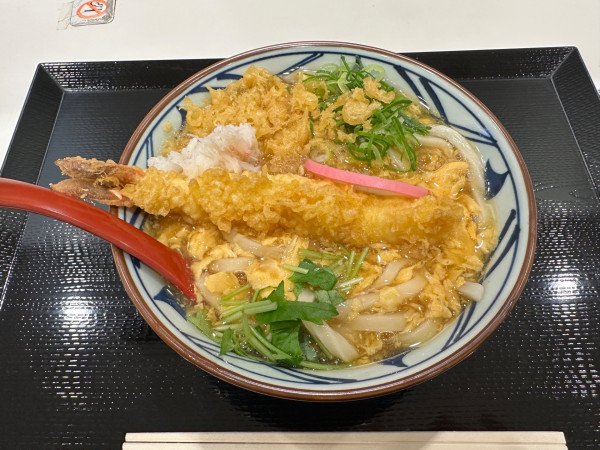 「大海老天と本ずわい蟹玉子あんかけうどん（並盛）990円」@丸亀製麺 イーサイト高崎店の写真