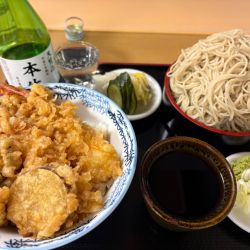 天丼セット1000円+天覧山(本生)880円