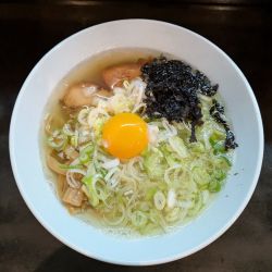 中華そば 塩 + ねぎ玉子