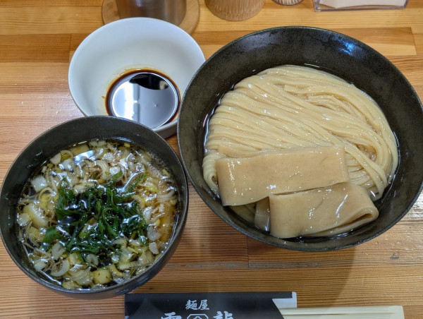 「限定はるゆたか100%使用豚清湯昆布水つけ麺」@麺屋電龍の写真