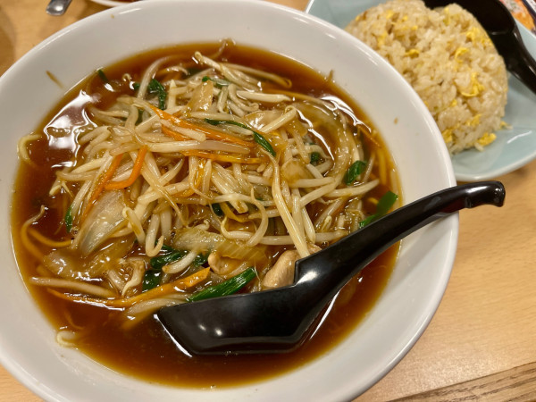 「サンマーメン ＋ 玉子チャーハン」@らっこ食堂の写真