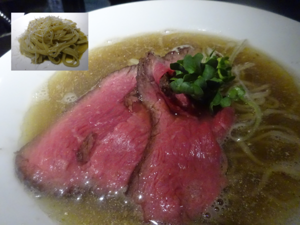 「煮干蕎麦＆牡蠣パルミジャーノの和え蕎麦　1,850円」@広尾九尺の写真