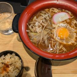 熟味噌うどんそば変更、大盛