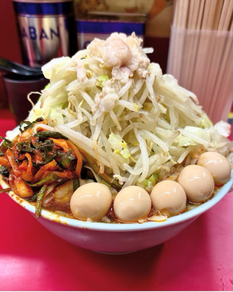 「灼熱ラーメン ツナたま FIRE FIRE」@ラーメン二郎 中山駅前店の写真