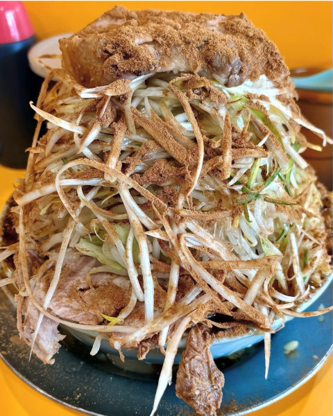 「プチ二郎 ニンニクマシマシ ヤサイマシマシ アブラマシマシ ネギ」@ラーメン二郎 八王子野猿街道店2の写真