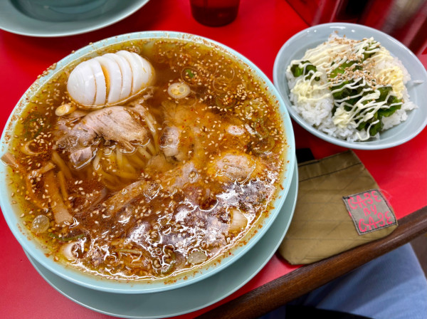 「中華そば+辛中華変更」@高田馬場なぎちゃんラーメン in白鳥会館の写真