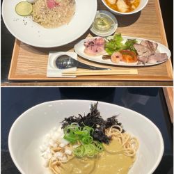 スペシャルオマール海老の濃厚餡かけつけ麺＋牡蠣の和え玉