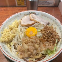 小ラーメン(1000円)固め ニンニク･アブラ･しょうが 汁なし