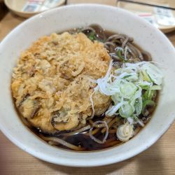 特大かき揚げそば（590円）