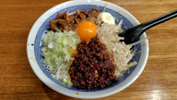 「まぜそば950円」@豚男爵の写真