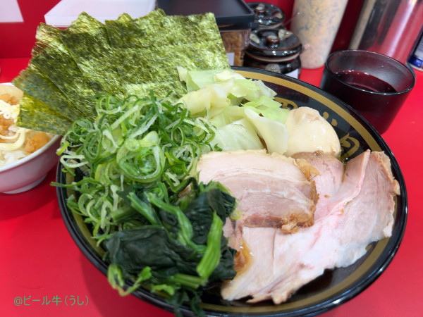 「特製ラーメン並(1250円)、ライス(150円)」@横浜家系ラーメン 十四代目野中家の写真