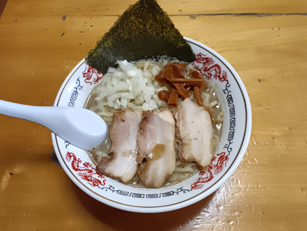 「背脂煮干中華　和え玉　900+300円」@福島屋の写真