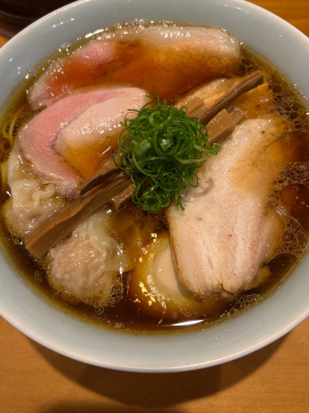 「特製地鶏中華そば細麺大盛り」@中華そば しば田の写真