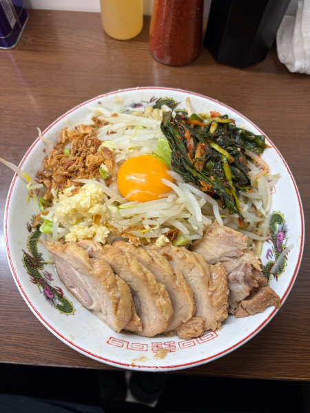 「子豚ラーメン汁無し」@ラーメン二郎 横浜関内店の写真