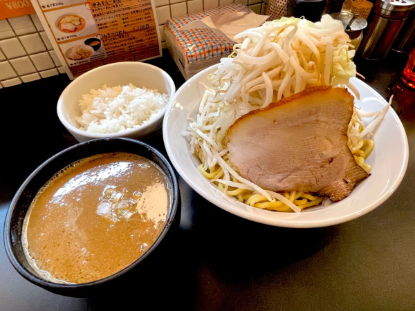 「みそつけめん+野菜増し+ご飯」@ぼくのみそらーめんの写真