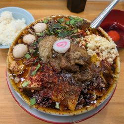 旨辛痺麺（まさお）+ひと口ライス+ポン玉