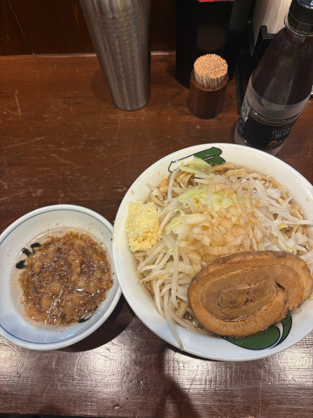 「ポン酢並　アブラ　玉ねぎ」@雷 津田沼駅前店の写真