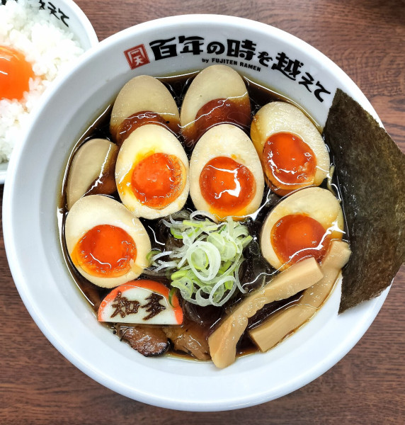 「中華そば 1000円＋味玉 150円×3」@百年の時を越えての写真