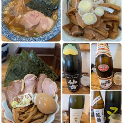 中華そば＋特製＋おつまみメンマ＋ 日本酒×4他