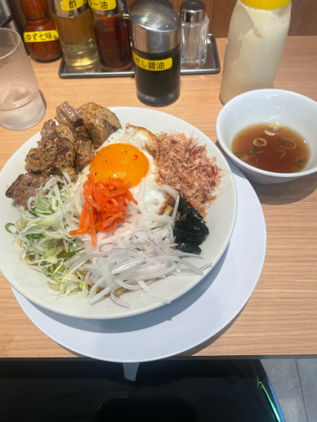 「特製まぜそば 大盛」@中華そば やなぎやの写真