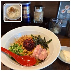 カラみた追い飯セット1250円　ガリマヨ50円