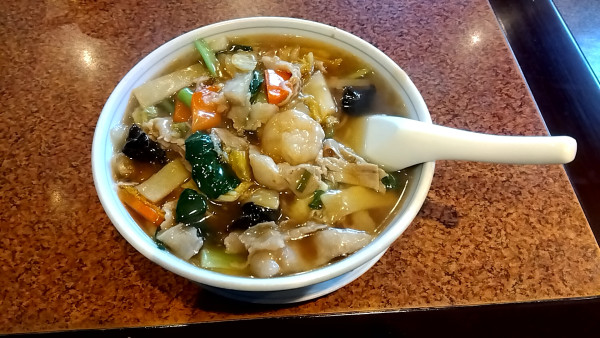 「五目そば（半チャーハンセット　１，２１０円）」@慶福楼の写真