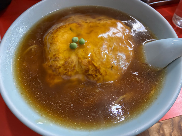 「カニ玉ソバ　1000円」@十八番の写真