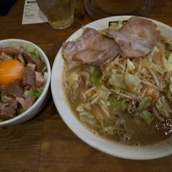 濃菜麺+豚ご飯
