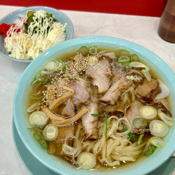 「中華そば＋無料めし」@なぎちゃんラーメン 青物横丁店の写真