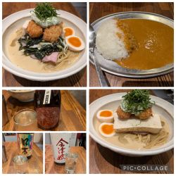 【限定】牡蠣味噌ら～めん➕カレー➕日本酒✖️3