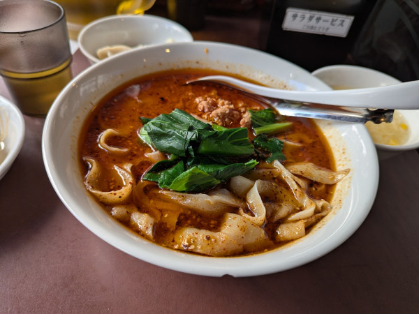 「麻辣刀削麺」@陳家私菜 新宿店の写真