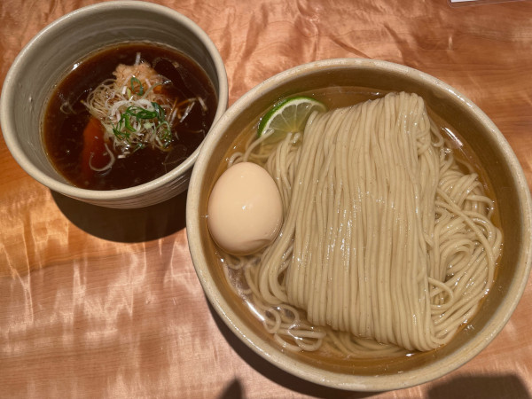 「味玉醤油つけ麺、大盛」@迂直の写真