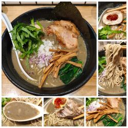 濃厚煮干ソバ(限定)＋味玉＝¥1350