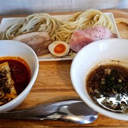 2×2つけ麺 ナポリタン&煮干し＋チャーシュー丼