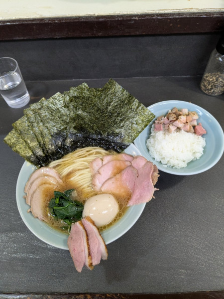 「邪道デラックス¥1800＋土鍋ご飯120g¥150＋コマチャー¥」@ラーメン邪道家の写真