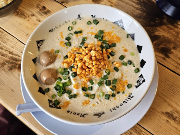 「【限定】白子の濃厚そば　1200円」@煮干結社 弘前店の写真