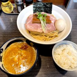 ＜夜限定＞ 濃厚カレーつけ麺 中＋小ライス