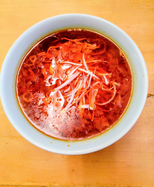 「勝浦タンタンメン（900円）[中辛（200円）]（1,100」@ラーメン松野屋の写真