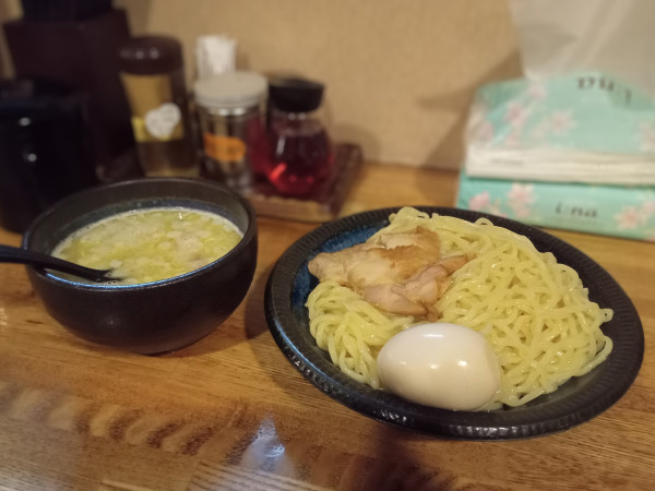 「鶏白湯つけめん玉子入り」@麺・酒処 ぶらりの写真