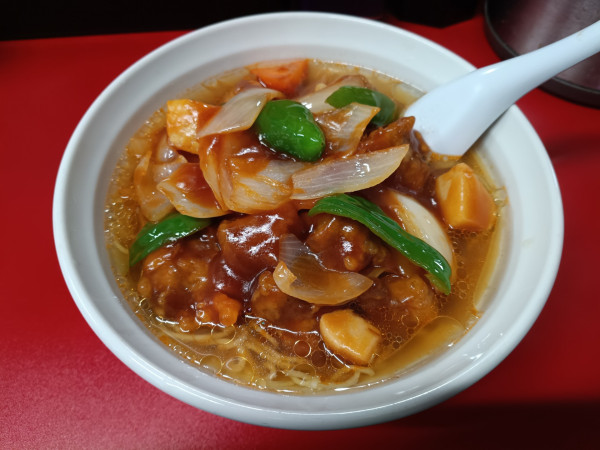 「日替わり　　スブタ定食→スブタ麺　　1080円」@あ麺んぼの写真