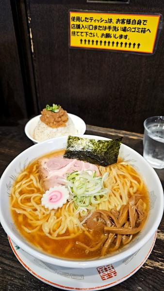 「中華ソバ 大盛りと背脂ごはん」@Miya De La Soulの写真