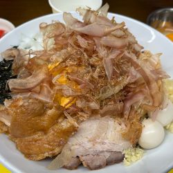 まぜそば 小+スライスチーズ+生玉子