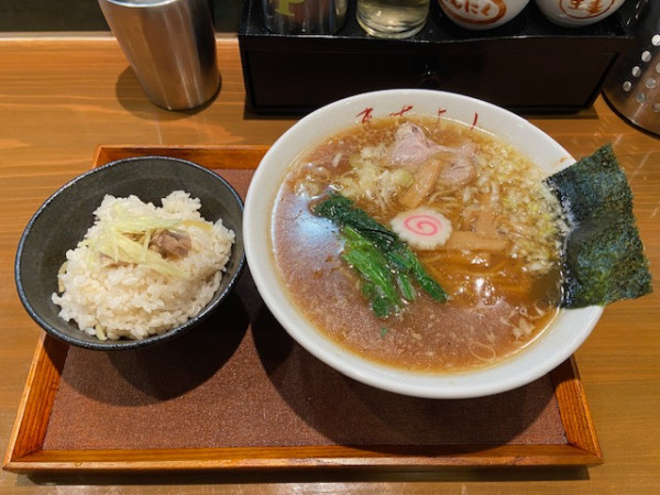 「政好セット（中華そば＋ミニ生姜めし）」@中華そば政好の写真