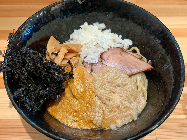 「【限定】鮟鱇肝&スケソウダラ白子のハイブリッドまぜそば」@らーめん廣澤の写真