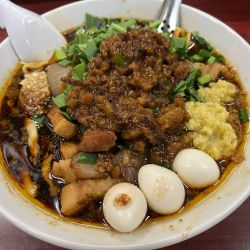 スタ満ソバ　ニラ　まさお　ライス