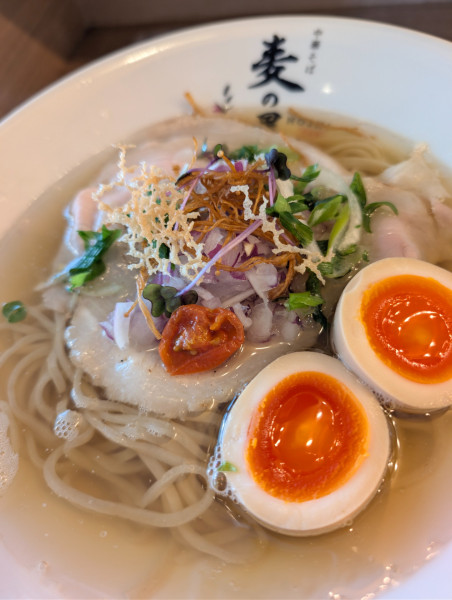 「味玉中華そば塩＆追いそば塩」@中華そば 麦の星の写真