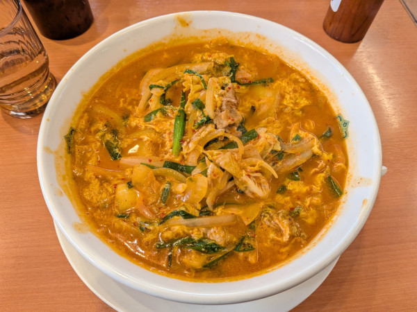 「チゲ味噌ラーメン」@日高屋 柿生駅前店の写真