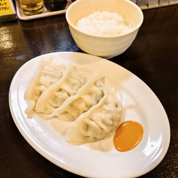 「【限定】ウニ鶏白湯つけめん＋ゆで餃子＋半ライス無料」@肉汁つけめん INABASTYLEの写真