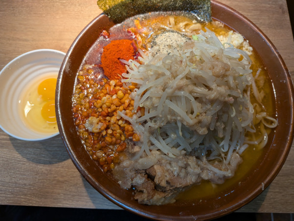 「【限定】海老味噌☆ロック1200円(大盛150円)生卵70円」@麺屋 浜一の写真