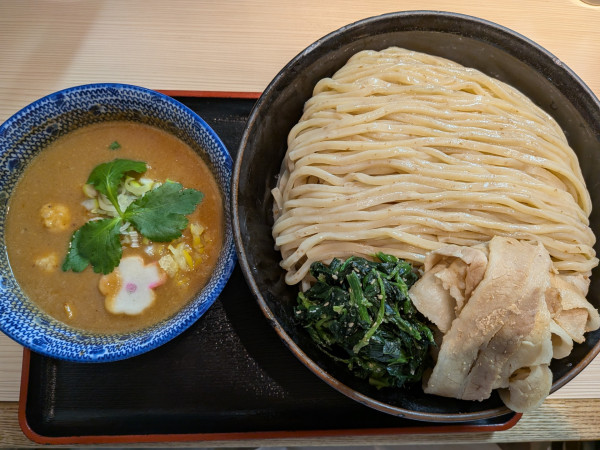 「【限定】柚子味噌つけ麺1150円(横綱400円)」@らー麺土俵 鶴嶺峰の写真